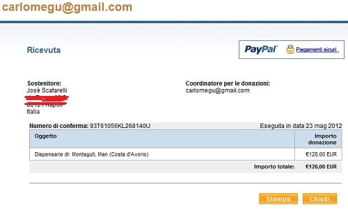 Donazione carlo megu