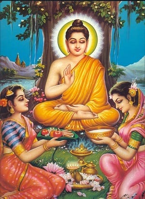 Alimentazione illuminata Buddha