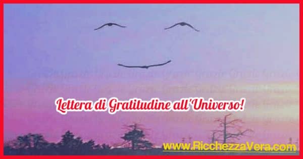 lettera gratitudine universo