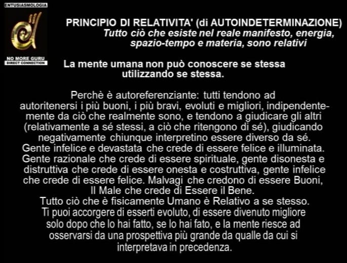 Principio di relatività Autoindeterminazione