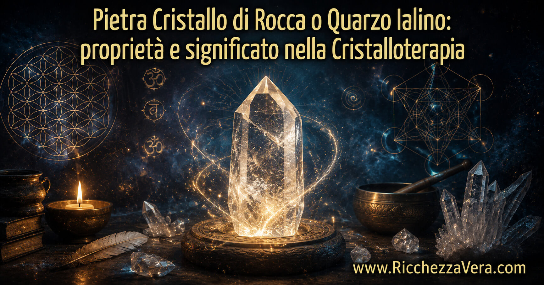 Pietra Cristallo di Rocca o Quarzo Ialino: proprietà e significato Cristalloterapia
