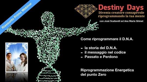 riassunto primo webinar Crea consapevolmente in 3 passi - Destiny Days 3